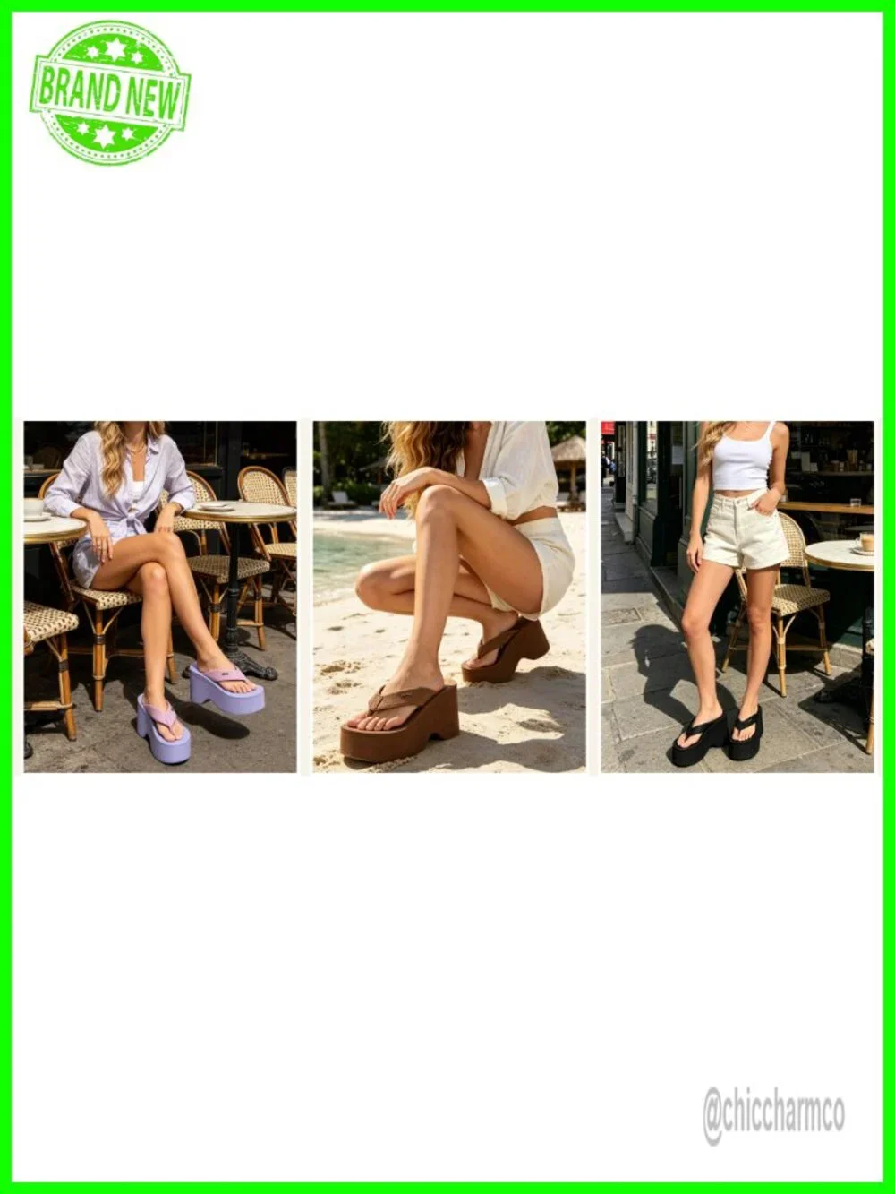 Platform Wedge Sandals with Arch Support PU Leather Upper Non-Slip Rubber Soles